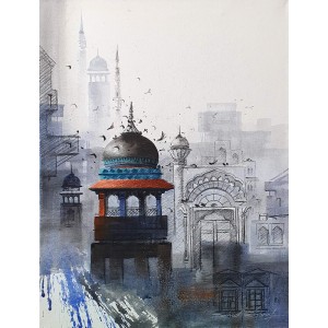 Zahid Ashraf, 18 x 24 inch, Acrylic on Canvas, Cityscape Painting, AC-ZHA-090